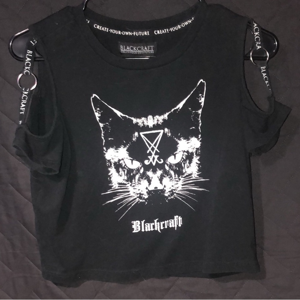 Black Craft "Create Your Own Future Short Sleeve Crop top Size Sm #4